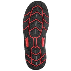 1 Paar ELYSEE Schnürstiefel EN ISO 20345 S3 HRO SR FO aus Schwarz/Rotem Leder