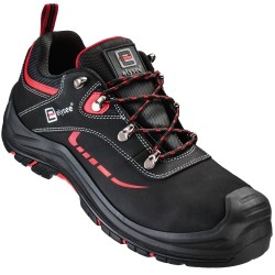 1 Paar Elysee Halbschuhe S3 HRO SR FO aus schwarzem und rotem Material