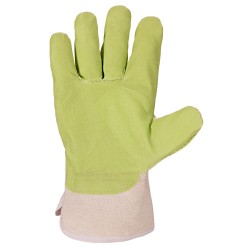 120 Paar KLH Handschuhe aus Kunstleder in Grün, Schutzklasse CAT 2 für optimalen Grip und Komfort