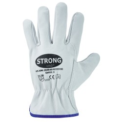 60 Paar Stronghand Büffelleder Handschuhe, Natur, Kategorie 2