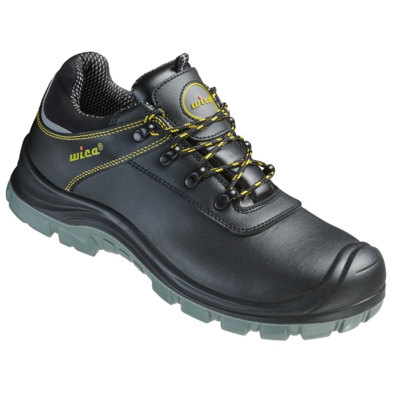 1 Paar WICA Halbschuhe Sicherheitsklasse EN ISO 20345 S3 SRC Schwarz/Gelb