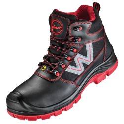 1 Paar WICA Schnürstiefel EN ISO 20345 S3 FO SR ESD Schwarz/Rot