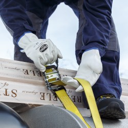 60 Paar Stronghand Büffelleder Handschuhe, Natur, Kategorie 2