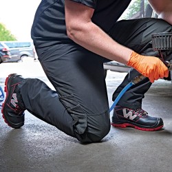 1 Paar WICA Schnürstiefel EN ISO 20345 S3 FO SR ESD Schwarz/Rot