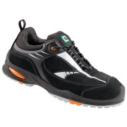 1 Paar ELYSEE S3 Halbschuhe aus Leder - Schwarz/Silber, EN ISO 20345 S3 SRC zertifiziert