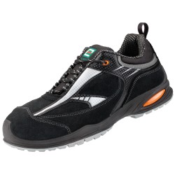 1 Paar ELYSEE S3 Halbschuhe aus Leder - Schwarz/Silber, EN ISO 20345 S3 SRC zertifiziert