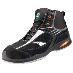 1 Paar ELYSEE S3 Schnürstiefel aus Schwarz/Silber mit EN ISO 20345 S3 SRC Zertifizierung