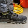 1 Paar Elysee ESD-Sandalen aus Schwarz-Gelb mit EN ISO 20345:2011 S1P SRC Sicherheitsstandard