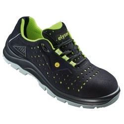 1 Paar ELYSEE ESD-Halbschuhe Sicherheitsschuhe Schwarz/Gelb EN ISO 20345:2011 S1P SRC