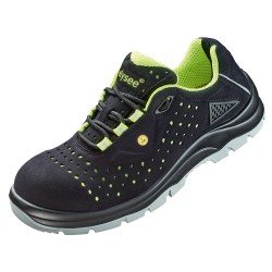 1 Paar ELYSEE ESD-Halbschuhe Sicherheitsschuhe Schwarz/Gelb EN ISO 20345:2011 S1P SRC