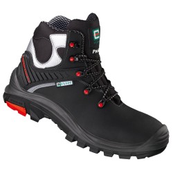 1 Paar ELYSEE S3 Schnürstiefel aus Leder in Schwarz/Silber nach EN ISO 20345:2011 S3 SRC