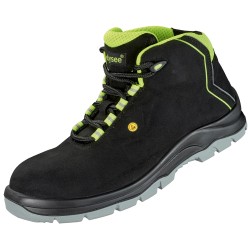 1 Paar ELYSEE Schnürstiefel aus Leder, schwarz-gelb, EN ISO 20345:2011 S3 ESD SRC zertifiziert