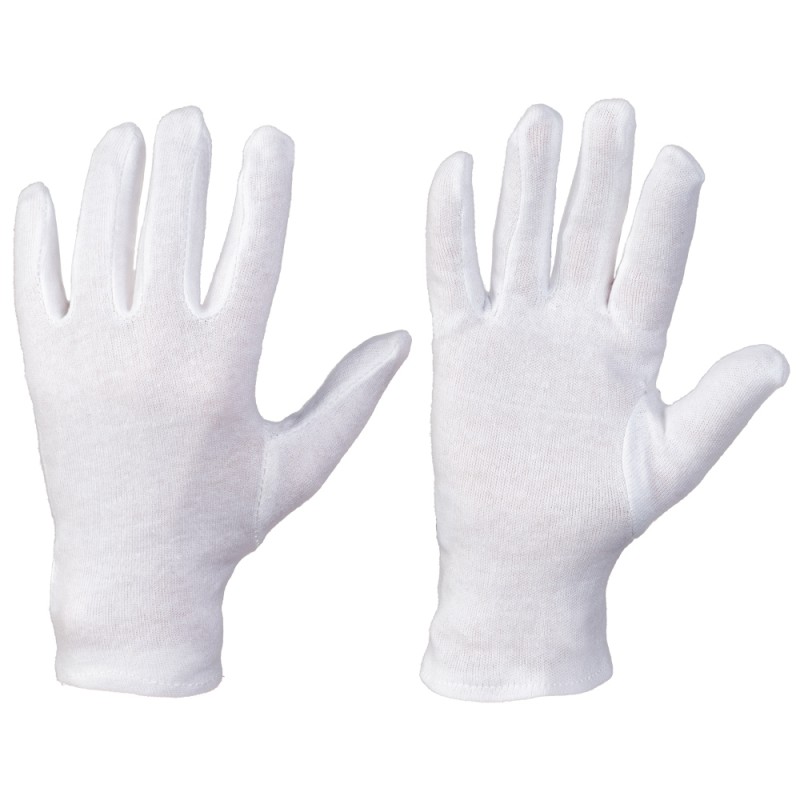 600 Paar ANSHAN GOODJOB Baumwollhandschuhe Trikot weiss Cat 1