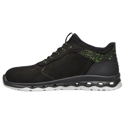 1 Paar Levity-X Halbschuhe S3 ESD Schwarz/Grün EN ISO 20345 SRC