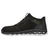 1 Paar Levity-X Halbschuhe S3 ESD Schwarz/Grün EN ISO 20345 SRC