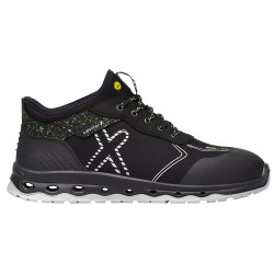 1 Paar Levity-X Halbschuhe EN ISO 20345 S3 SRC ESD Schwarz/Grün