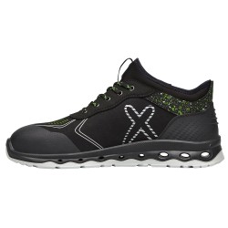 1 Paar Levity-X Halbschuhe EN ISO 20345 S3 SRC ESD Schwarz/Grün