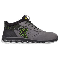 1 Paar NEPTUNE S1P Halbschuhe aus LEVITY-X in Grau/Grün, EN ISO 20345 S1P SRC ESD zertifiziert