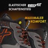 1 Paar Levity-X Halbschuhe EN ISO 20345 S1P SRC ESD aus schwarzem und orangefarbenem Material