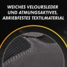 1 Paar Levity-X Halbschuhe EN ISO 20345 S1P SRC ESD aus schwarzem und orangefarbenem Material