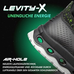 1 Paar Levity-X Schnürstiefel EN ISO 20345 S3 SRC ESD schwarz/grün