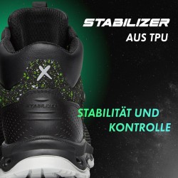1 Paar Levity-X Schnürstiefel EN ISO 20345 S3 SRC ESD schwarz/grün