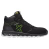 1 Paar Levity-X Schnürstiefel S3 ESD Schwarz/Grün EN ISO 20345 SRC, rutschfest und sicherheitszertifiziert