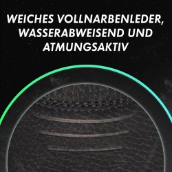 1 Paar Levity-X Schnürstiefel S3 ESD Schwarz/Grün EN ISO 20345 SRC, rutschfest und sicherheitszertifiziert