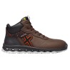 1 Paar Levity-X Schnürstiefel EN ISO 20345 S3 SRC ESD aus braunem und orangefarbenem Material