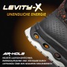 1 Paar Levity-X Schnürstiefel EN ISO 20345 S3 SRC ESD aus braunem und orangefarbenem Material