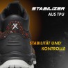 1 Paar Levity-X Schnürstiefel EN ISO 20345 S3 SRC ESD aus braunem und orangefarbenem Material