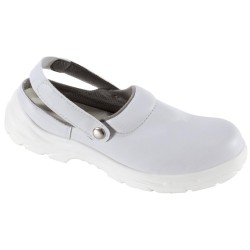 1 Paar ORTONA Clogs Sicherheitsschuhe EN ISO 20345 SB E A aus weissem Kunststoff