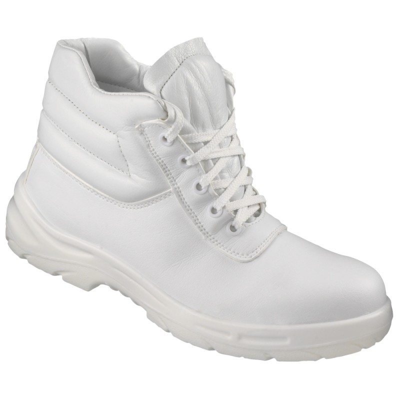 1 Paar Fermo Schnürstiefel aus Leder, weiss, EN ISO 20345 S2 zertifiziert für optimalen Schutz und Komfort