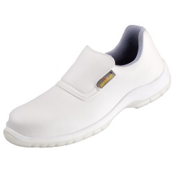 1 Paar WICA® Cesena Slipper Sicherheitsschuhe Leder Weiss EN ISO 20345 S2 SRC