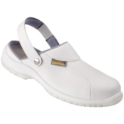 1 Paar WICA Clogs Sicherheitsschuhe EN ISO 20345 SB E A aus weissem Material