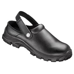 1 Paar SERINO Clogs Sicherheitsschuhe EN ISO 20345 SB E A aus schwarzem Material