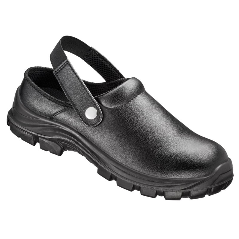 1 Paar SERINO Clogs Sicherheitsschuhe EN ISO 20345 SB E A aus schwarzem Material