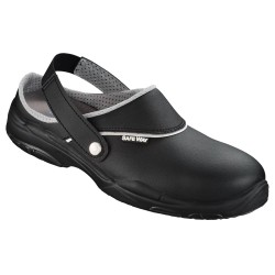 1 Paar AREZZO Clogs Sicherheitsschuhe Schwarz EN ISO 20345 SB E A SRC