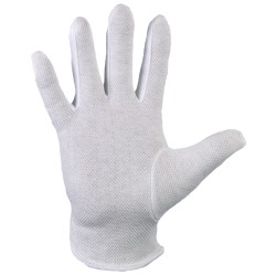 600 Paar Stronghand® Baumwollhandschuhe mit Trikot-Micro-Vinyl Noppen, Weiss, OEKO-TEX® Standard 100