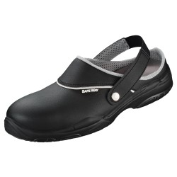 1 Paar AREZZO Clogs Sicherheitsschuhe Schwarz EN ISO 20345 SB E A SRC