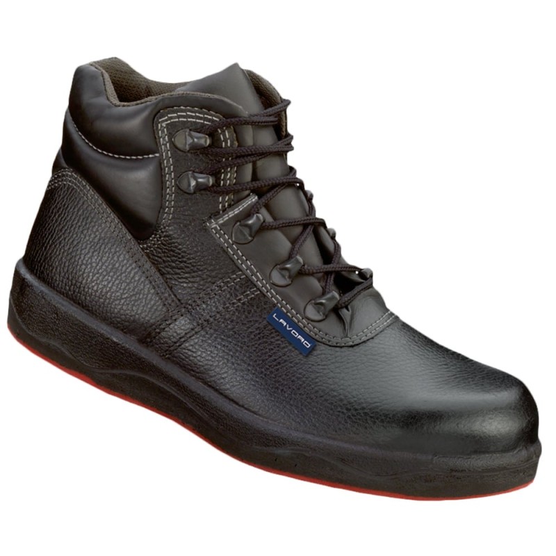1 Paar LAVORO Asphalt-Stiefel EN ISO 20345 S2 HRO SRA Schwarz