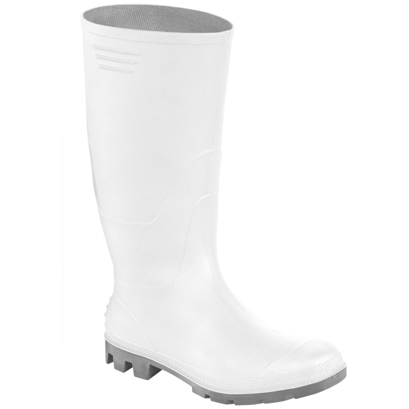 1 Paar Metzger Nitril Stiefel hoch, EN ISO 20347 OB, weiss, rutschfest und wasserabweisend