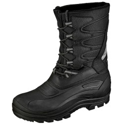 1 Paar Seiland Winterschnürstiefel aus robustem Material in Schwarz/Grau