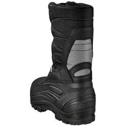 1 Paar Seiland Winterschnürstiefel aus robustem Material in Schwarz/Grau