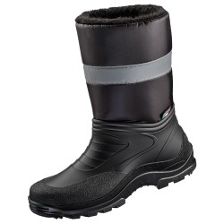 1 Paar Skagen Winterschlupfstiefel aus schwarzem Material mit Reflexstreifen für optimale Sichtbarkeit