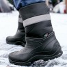 1 Paar Skagen Winterschlupfstiefel aus schwarzem Material mit Reflexstreifen für optimale Sichtbarkeit