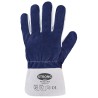 60 Paar DELHI STRONGHAND® Schnitthandschuhe aus Rind-Vollleder in Blau/Natur, Schutzlevel F, CAT 2