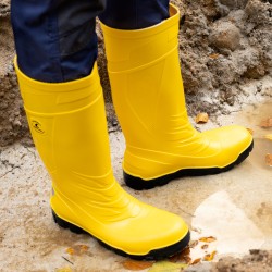 1 Paar CRAFTLAND PVC-Stiefel EN ISO 20345 S5, gelb, robust und sicher für den professionellen Einsatz