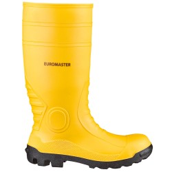 1 Paar EUROMASTER PVC-Stiefel EN ISO 20345 S5 Gelb, rutschfest und robust für optimale Sicherheit und Komfort