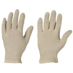 600 Paar XIAN GOODJOB® Baumwollhandschuhe aus Trikot in Naturfarbe, Kategorie 1